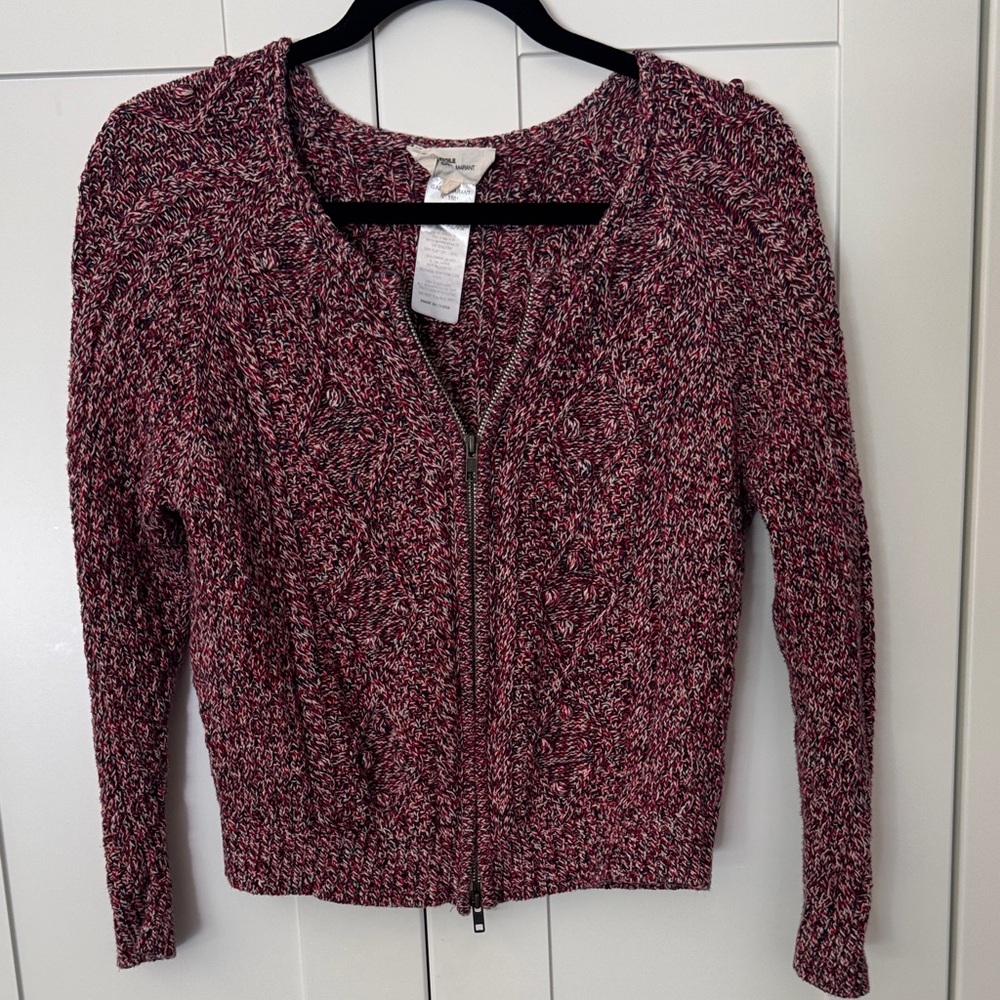 Isabelle Marrant Women's Marled Zip-Up Sweater